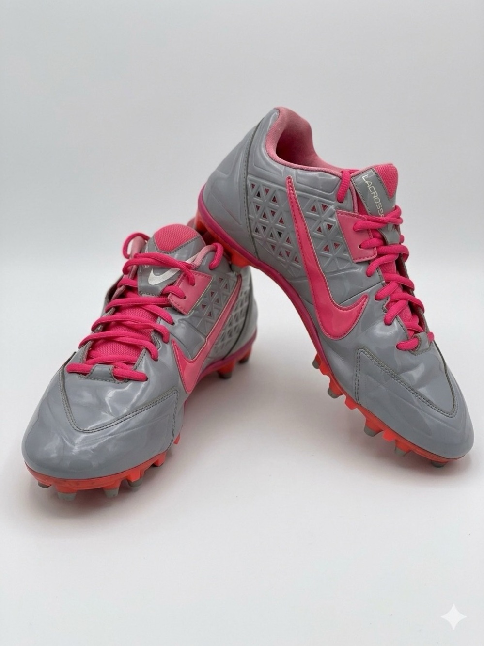 Nike Lacrosse Cleats Women’s Size 12 Speedlax 4 Grey Hot Pink Molded Athletic
